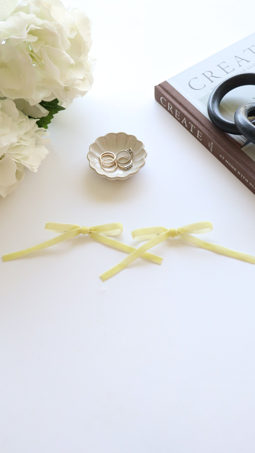 Light Yellow Coquette Hair Bow