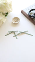 Slate Coquette Hair Bow