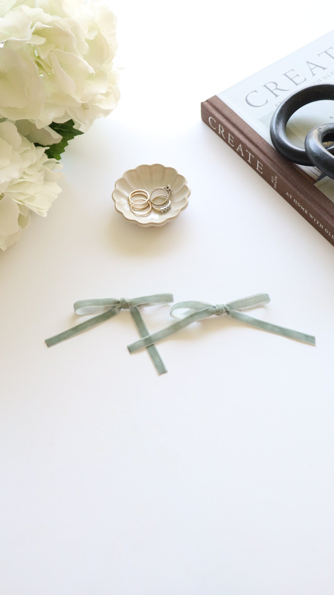 Slate Coquette Hair Bow