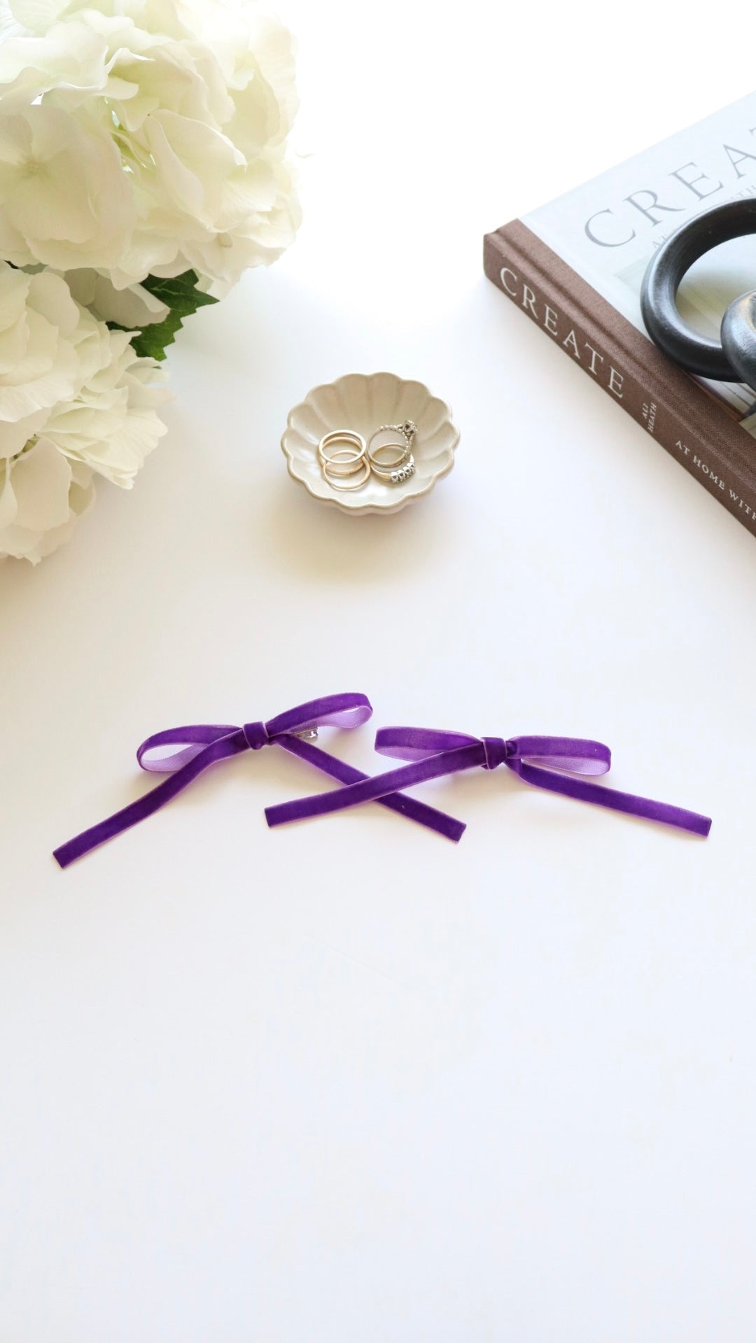 Amethyst Coquette Hair Bow