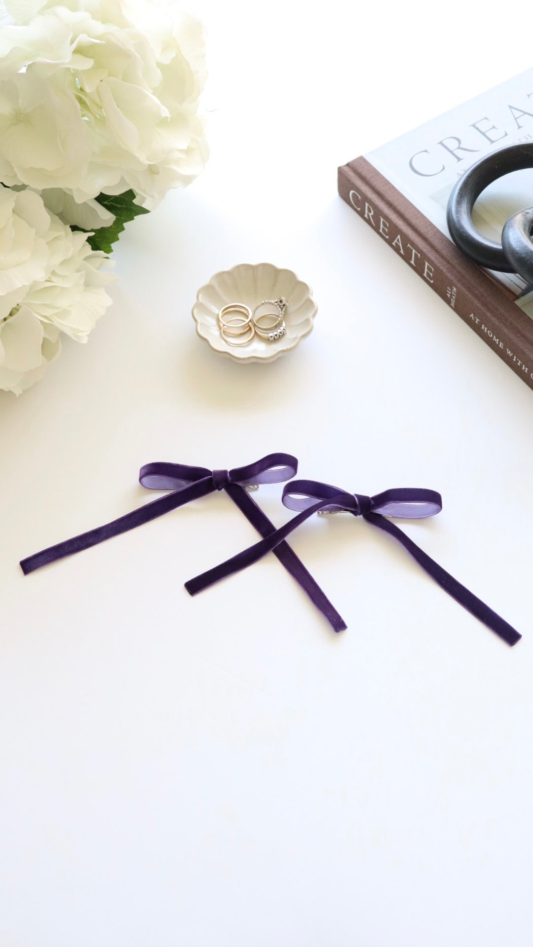 Deep Violet Coquette Hair Bow