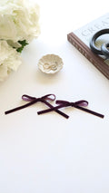 Rustic Plum Coquette Hair Bow