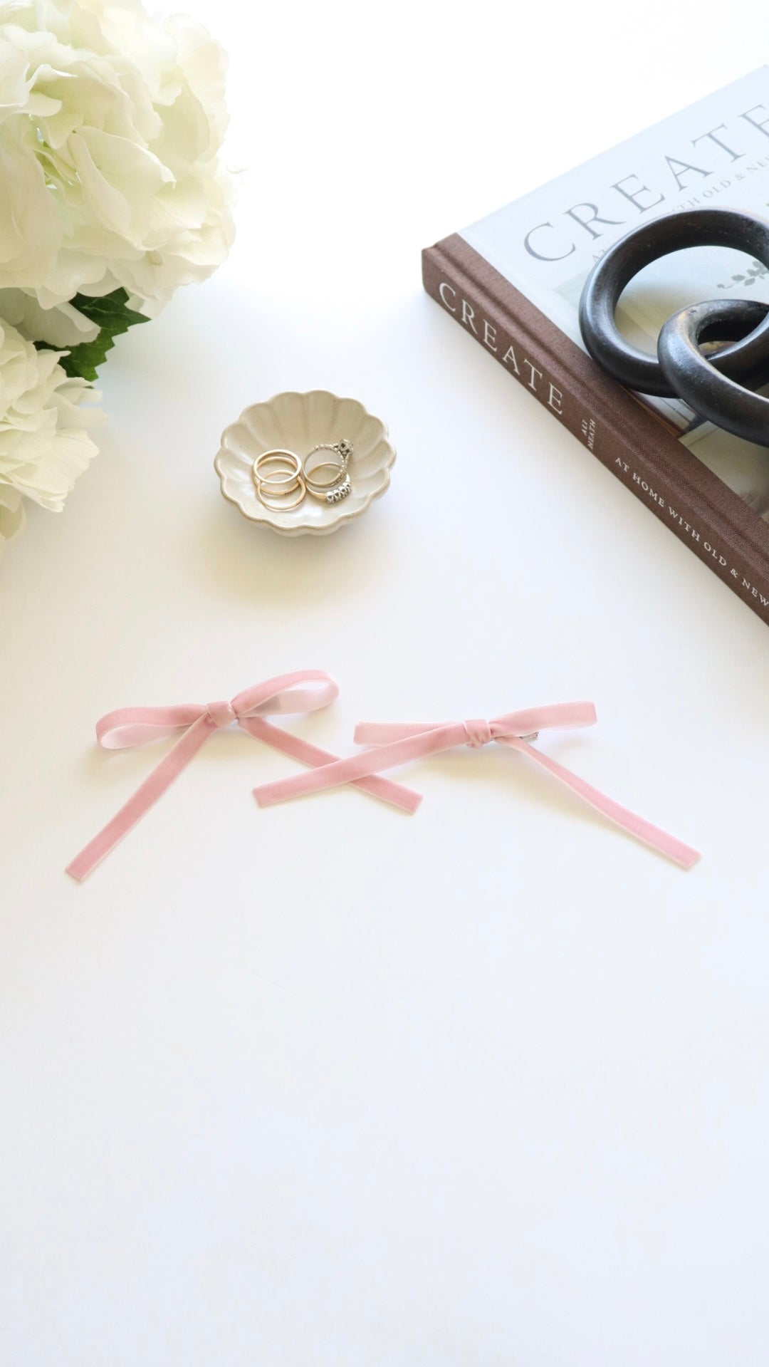 Dusty Rose Coquette Hair Bow