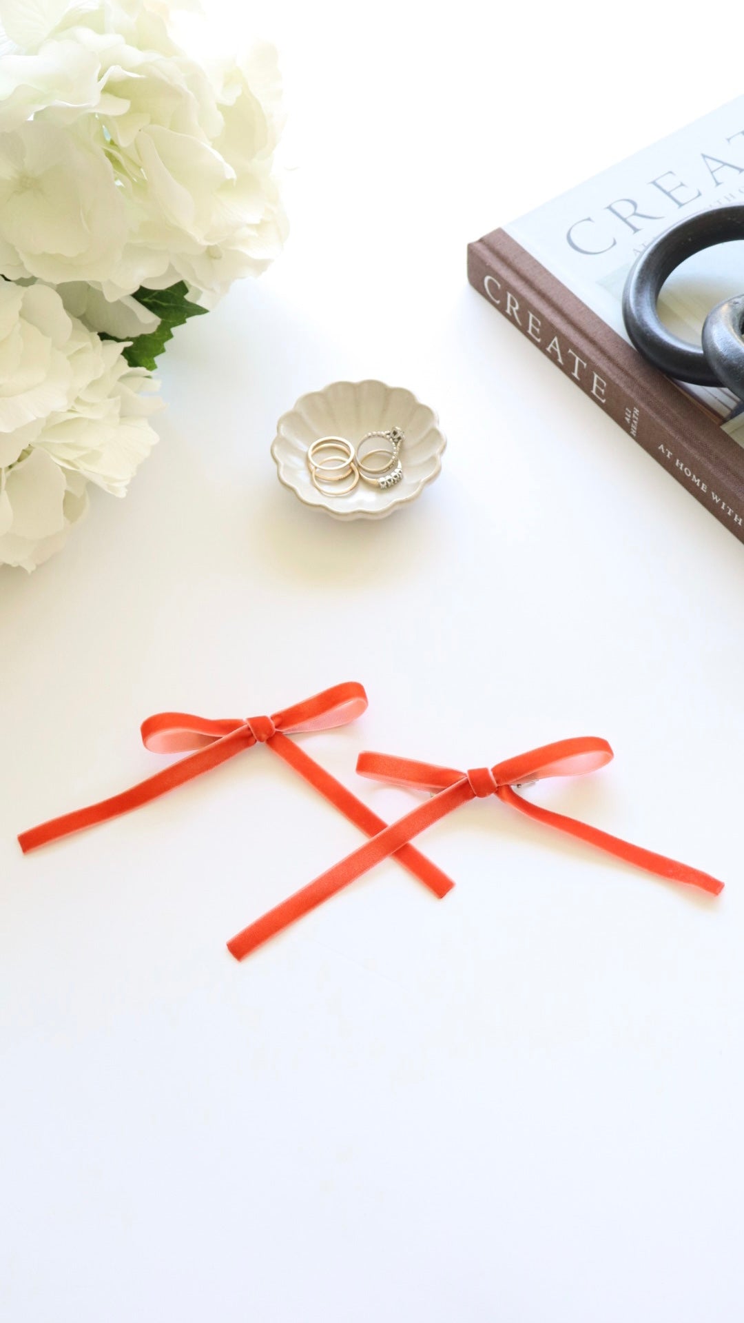 Orange Coquette Hair bow