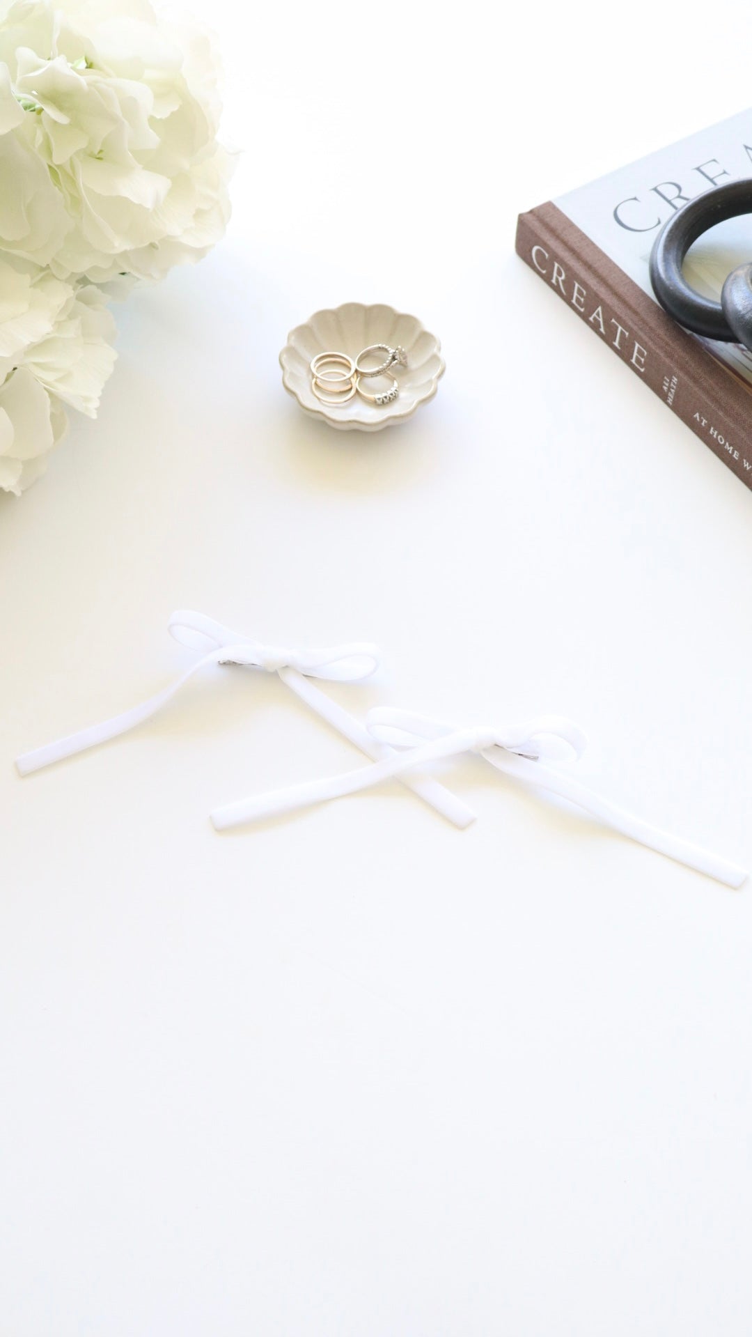 White Coquette Hair Bow