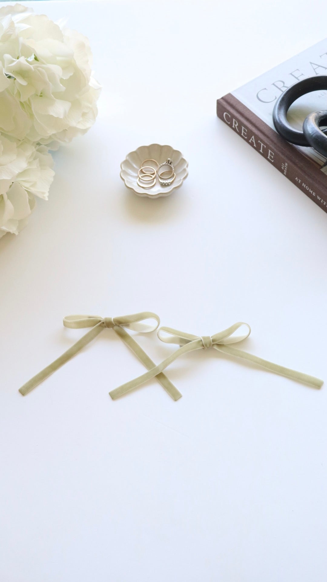 Moss Coquette Hair Bow